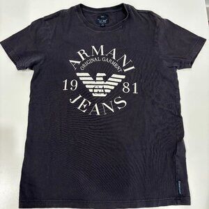 Armani Jeans Men's Navy Logo T-Shirt | Size Medium